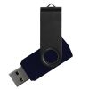Флеш накопитель USB 2.0 Twister Assembly 16GB, пластик Софт Тач/металл, черный/черный