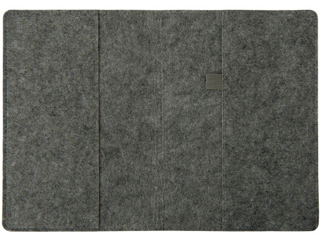 Двустороннее портфолио из рпет-фетра и искусственной кожи Felt, серый