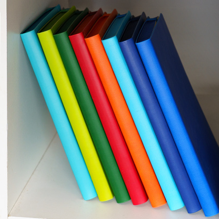 Бизнес-блокнот "RILY", формат А5,  синий ройал, блок в точку