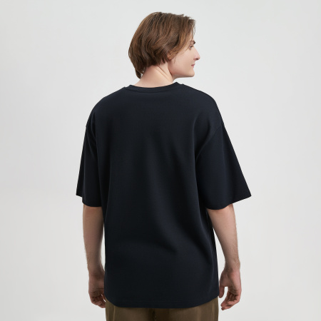 Футболка унисекс премиум AURA, 100% хлопок 200гр. черный, размер 3XL/4XL