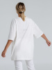 Футболка оверсайз «Чистая соль», молочно-белая, размер XS/S (44-46)