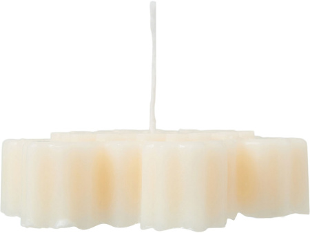 Свеча Снежинка, молочный