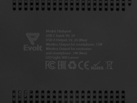 Складная зарядная станция с беспроводной зарядкой Flashport, 15 Вт Складная зарядная станция с беспроводной зарядкой Flashport, 15 Вт