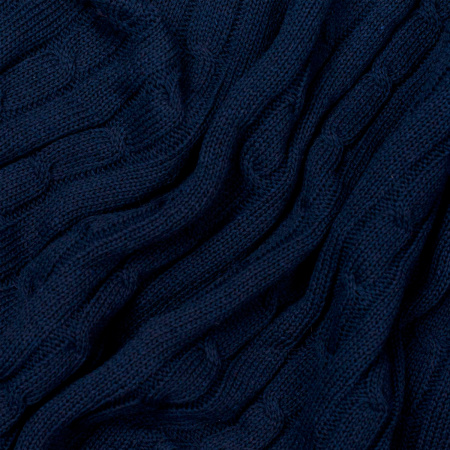 Плед Фадо (Fado) вязаный, синий (без подарочной коробки)