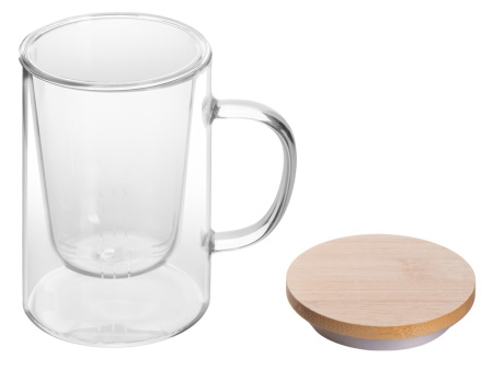 Стеклянная кружка с заварочной емкостью Milfoil