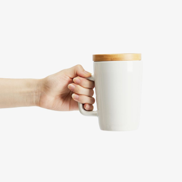 Кружка Vierra с крышкой-костером, белая