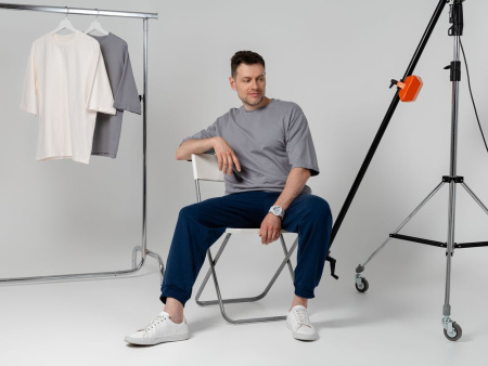 Футболка оверсайз унисекс Kosmos 2.0, кремовая, размер XS/S