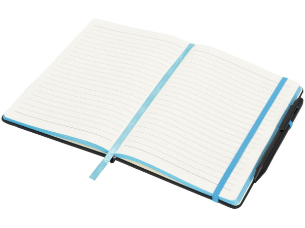 Блокнот Noir Edge среднего размера, черный/синий