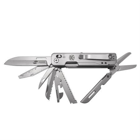Мультитул Stinger, 92 х 30 мм, 15 функций, нержавеющая сталь, серебристый, в картонной коробке