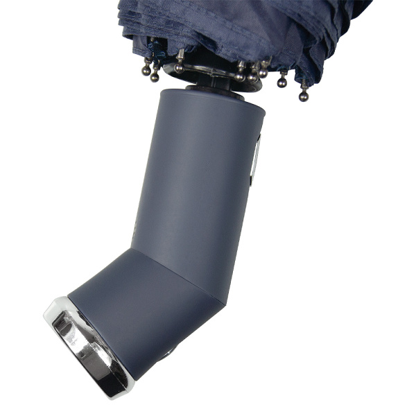Зонт складной автоматический, Forest Lotus Flashlight, диаметр 100 см, радиус 23 дюйма, 9 панелей, в подарочной коробке, темно-синий
