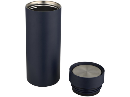 Illuminate бутылка для воды объемом 650 мл из переработанной нержавеющей стали RCS с двойными стенками и набором из 3 крышек - Синий Navy