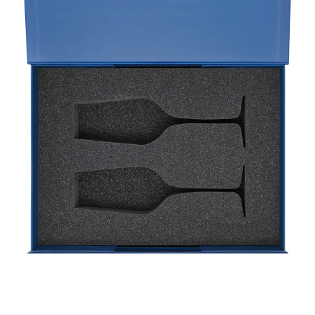 Ложемент под 2 бокала для шампанского (рифленое стекло) в среднюю коробку-трансформер (арт. 695721)