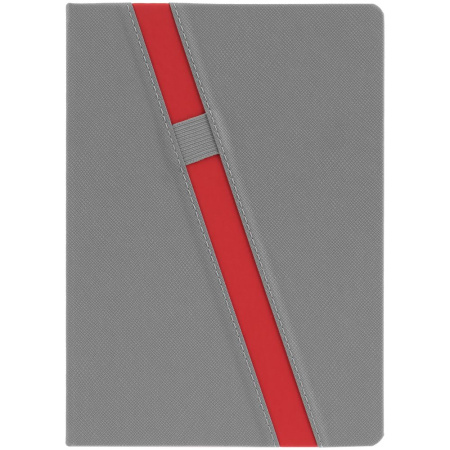 Ежедневник Rubikon на заказ, недатированный серо-красный