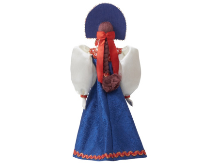 Подарочный набор: кукла фарфоровая, мед, синий