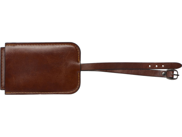 Багажная бирка из PU Fabrizio, коричневый Багажная бирка из PU Fabrizio, коричневый