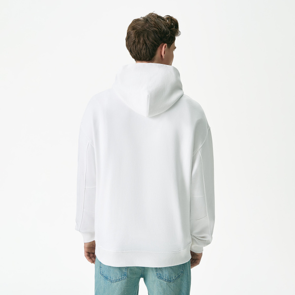 Худи оверсайз унисекс Фьюжн (Fusion), белый