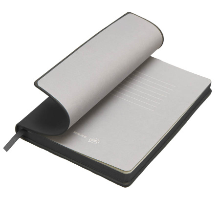 Бизнес-блокнот LADY, формат А5, черный, блок в клетку