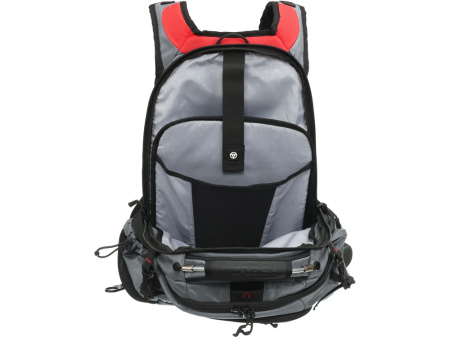 Рюкзак TORBER DRIVE с отделением для ноутбука 15, серый/красный, полиэстер 1680D, 36x17x50 см, 30 л