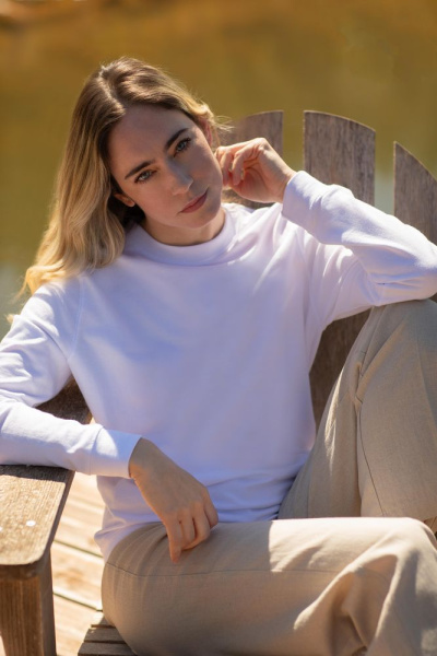 Свитшот унисекс Colombo, белый, размер S