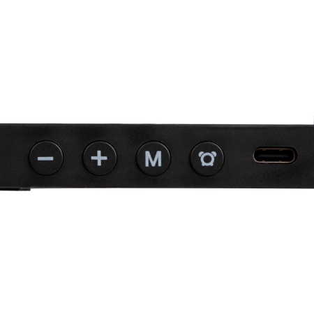 Зарядная станция с часами Clock Nest, черная Зарядная станция с часами Clock Nest, черная