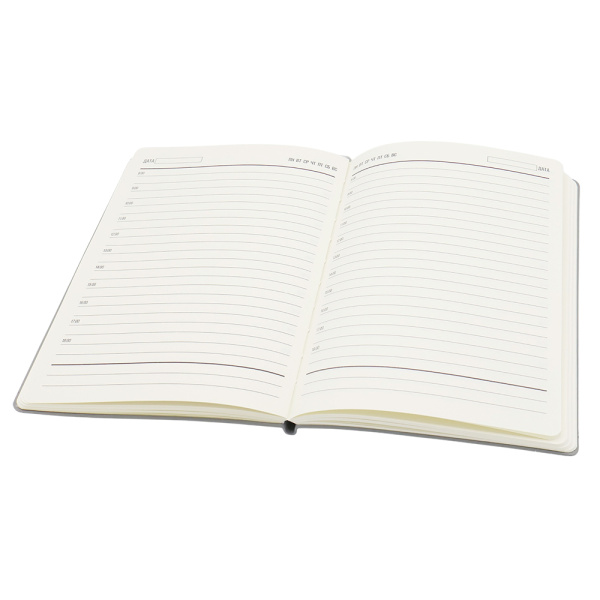 Ежедневник A5 недатированный Equator в мягком переплёте, серый с серебристым