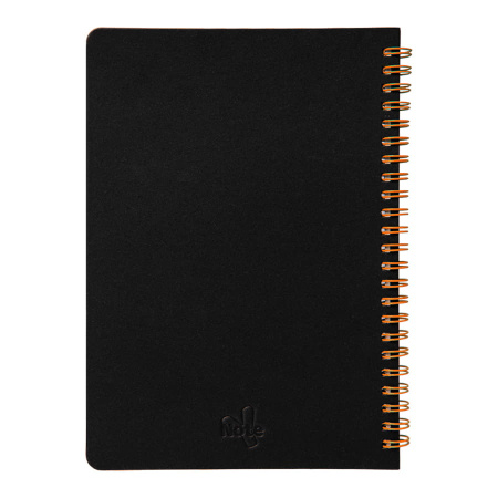 Блокнот на двойной пружине HELIX, 143 х 205 мм, черный с оранжевым, блок в линейку