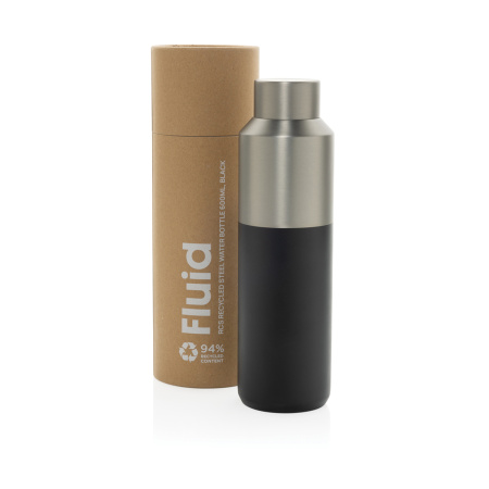 Термобутылка Fluid из переработанной нержавеющей стали RCS, 600 мл