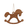 Ёлочная игрушка Лошадка (белый)