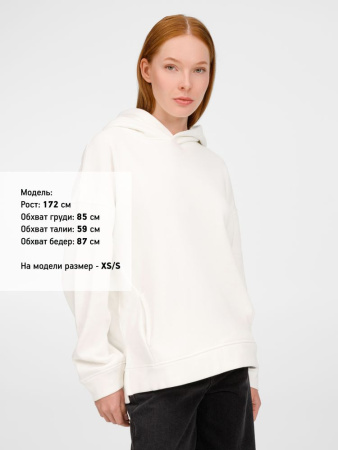Худи оверсайз унисекс Tolla, молочное, размер XL/2XL