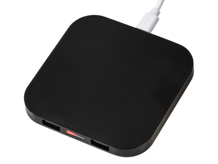 Беспроводная зарядка Tile с 2 USB-A, 5 Вт, черный Беспроводная зарядка Tile с 2 USB-A, 5 Вт, черный