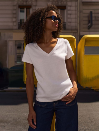 Футболка женская Regent Women с V-образным вырезом, черная, размер XXL