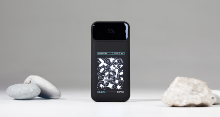 Зарядное (22.5W) устройство "Grade SOFTTOUCH" 10000 mAh с подсветкой логотипа, встроенными кабелями и цифровым индикатором заряда Зарядное (22.5W) устройство "Grade SOFTTOUCH" 10000 mAh с подсветкой логотипа, встроенными кабелями и цифровым индикатором заряда