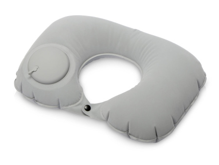 Подушка под шею с помпой Push, серый Подушка под шею с помпой Push, серый