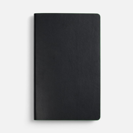 Ежедневник Trait, недатированный, черный с зеленым