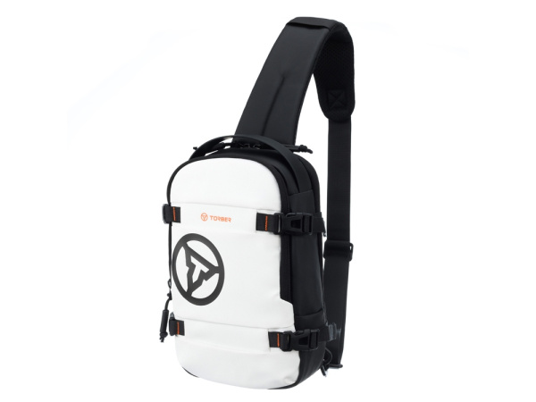 Рюкзак на одно плечо TORBER Xtreme, белый/чёрный, 20 х 8 х 31 см, 5л