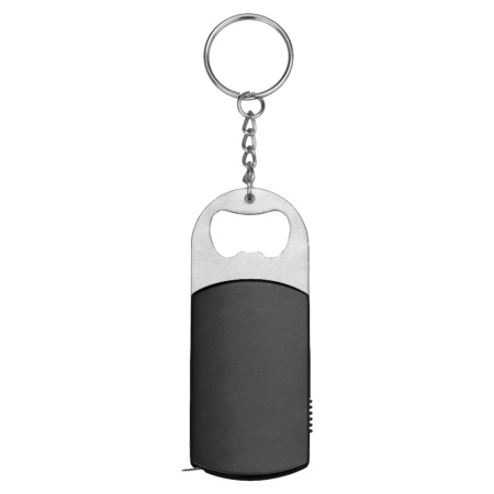Брелок-открывашка с фонариком и рулеткой, 1 м, Tools Opener, черный