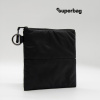 Органайзер для мелочей Superbag Bubble, стёганый, на молнии, с креплением на кольцо-карабин (черный)