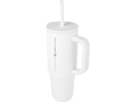 Brady термостакан с силиконовой трубочкой, 900 мл, сертифицированный согласно RCS- Белый