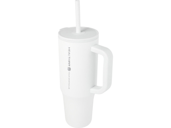 Brady термостакан с силиконовой трубочкой, 900 мл, сертифицированный согласно RCS- Белый