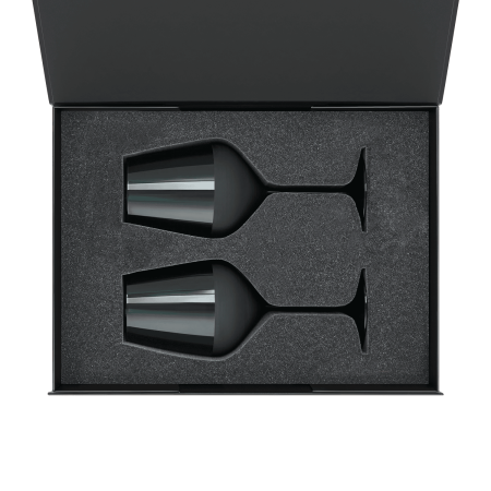 Подарочный набор 2 бокала для вина Эмеральд (Emerald) в черной коробке