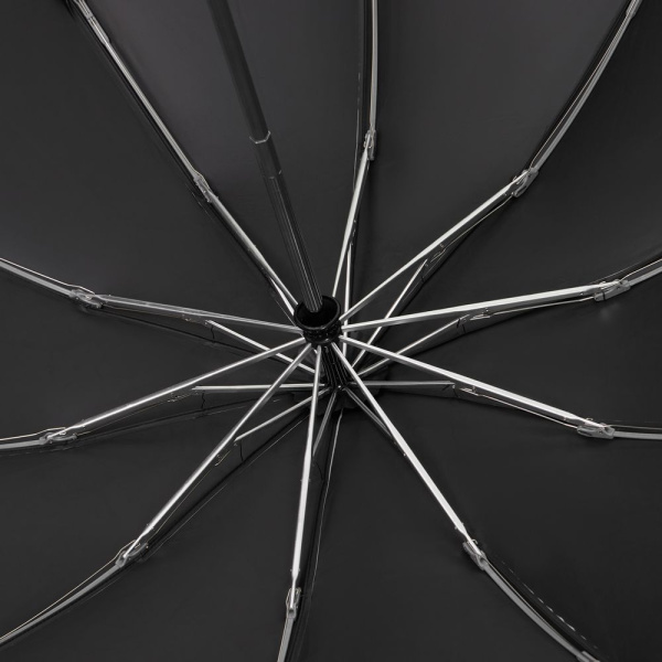 Зонт обратного сложения с ручкой-карабином Foldberry, черный