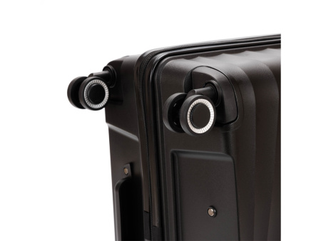 Чемодан TORBER НЕВО, чёрный, полипропилен, 49 х 28 х 76 см, 95 л