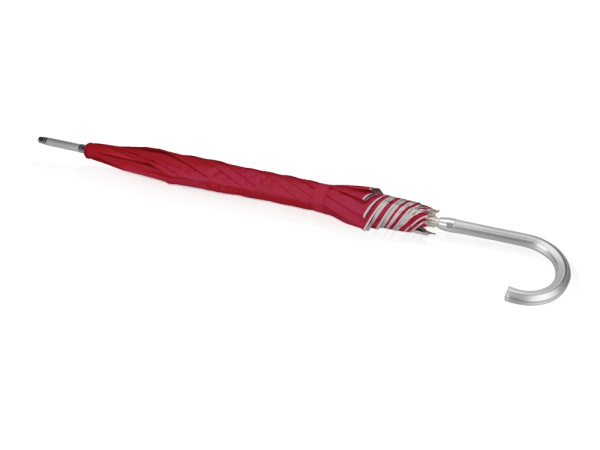 Зонт-трость полуавтомат Майорка, красный/серебристый