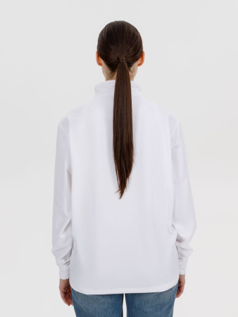 Свитшот на молнии из бифлекса Morfiss, белый, размер XS/S