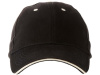 Бейсболка New Castle 6-ти панельная, черный/натуральный