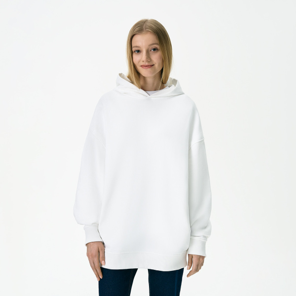 Худи оверсайз унисекс Фьюжн (Fusion), белый, размер XL/2XL