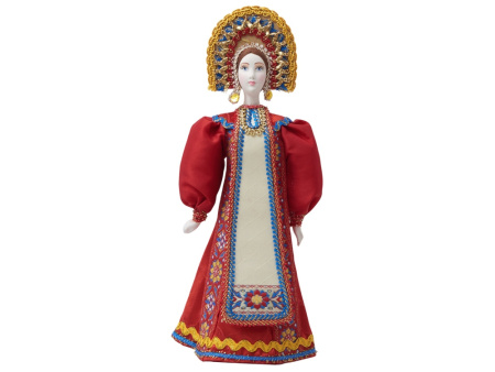 Подарочный набор: кукла фарфоровая, мёд с миксом из орехов