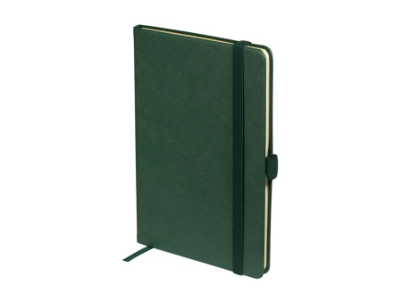 Блокнот А5  City на резинке, зеленый