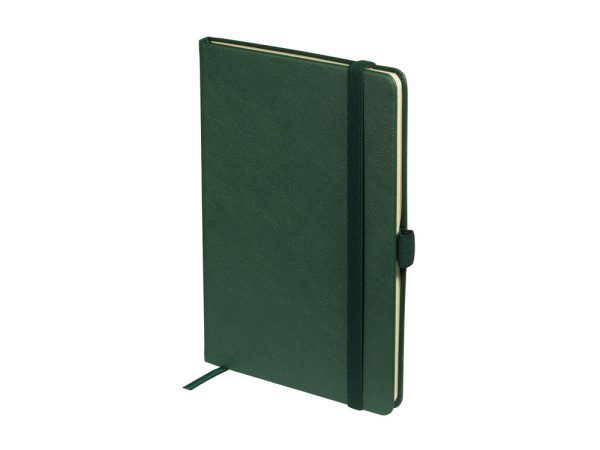 Блокнот А5  City на резинке, зеленый