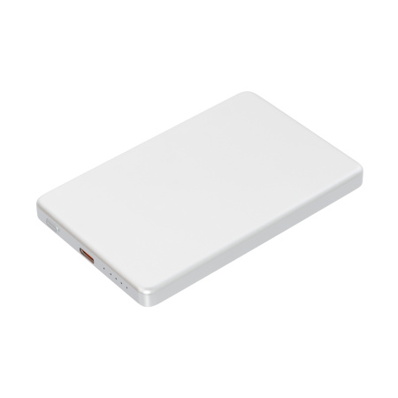 Внешний аккумулятор Atlantis PD 5000mAh с функцией беспроводной зарядки 15W, серебряный